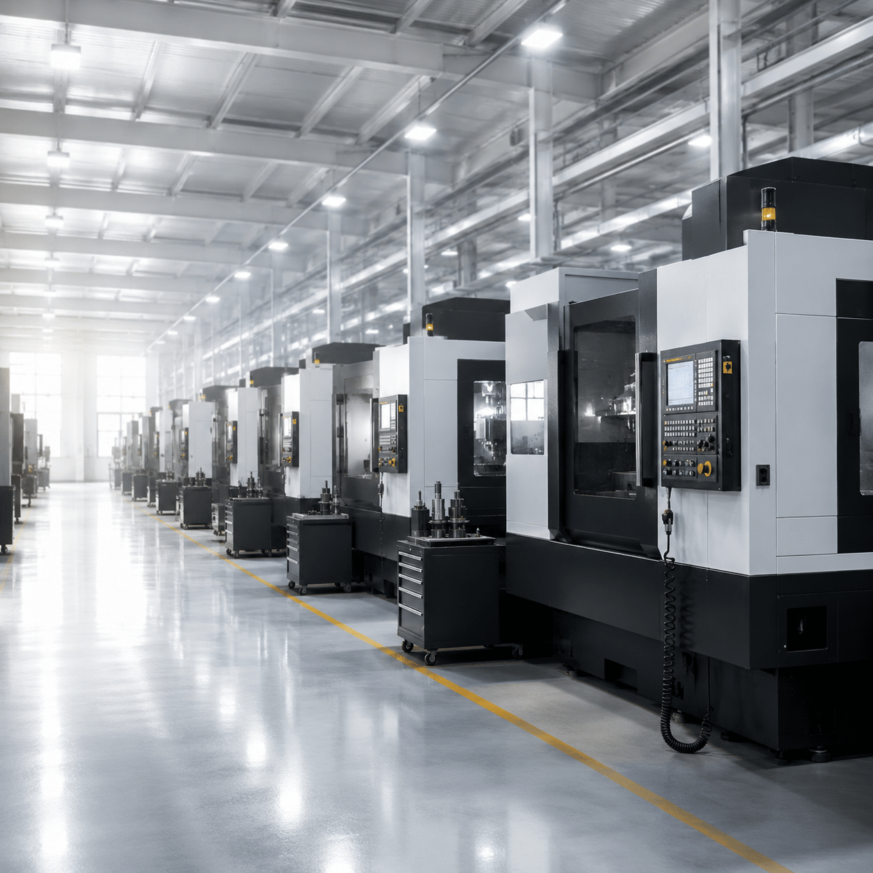 Modern CNC machine park